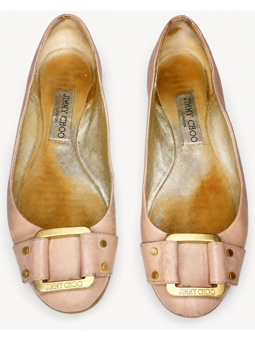 Jimmy Choo Women’s Blush Pink Leather Ballet Flats Size 36 / 6